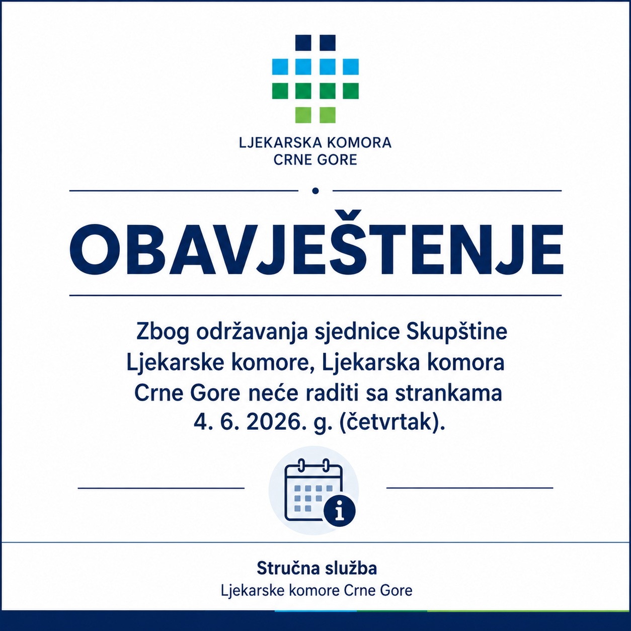 OBAVJEŠTENJE
